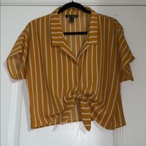 Cropped tie up top NWOT